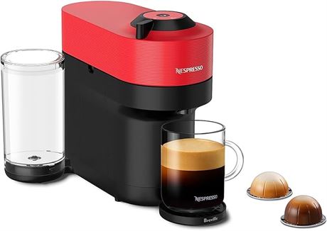 Nespresso Vertuo Pop+ Coffee and Espresso Machine by Breville - Spicy Red