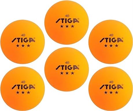 Stiga 3-Star Table Tennis Balls 6pk