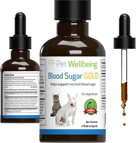 Pet Wellbeing Blood Sugar Gold for Cats- 2 oz (59 ml)