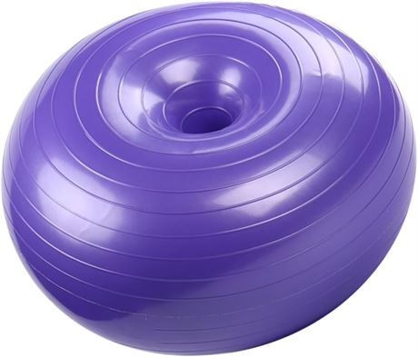Donut Exercise, Workout, Core Training, Swiss Stability Ball for Yoga, Purple