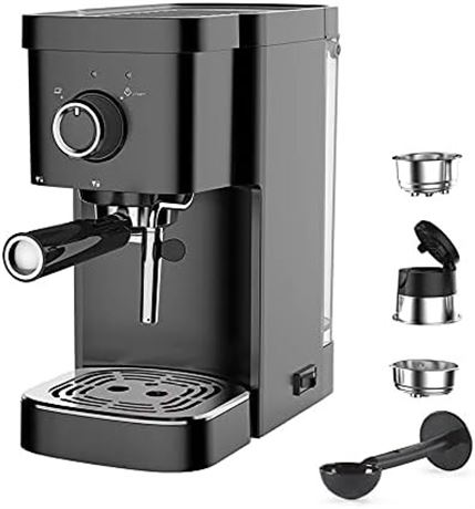 EWX 3 in 1,20 Bar Pump (Pump Made in Italy) Espresso Coffee Maker/Coffee Machine