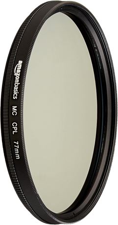 Amazon Basics Circular Polarizer Lens - 77 mm