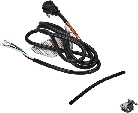 Whirlpool W11365014 Genuine OEM Power Cord Kit For Dishwashers, Black