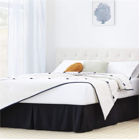 Queen Size LINENSPA 14 Inch Microfiber Bed Skirt - Wrinkle and Fade Resistant