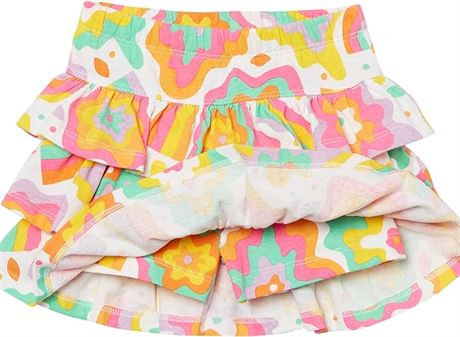 SMALL -  Essentials Girls' Knitted Ruffle Scooter Skirts, 3 Pack