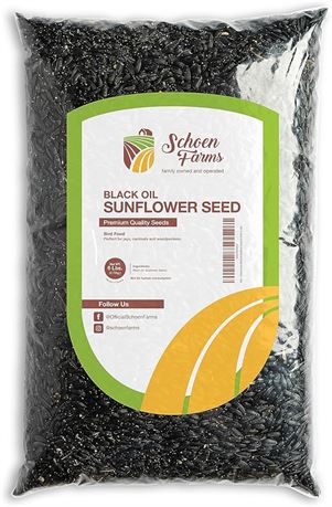 (6 LBS) Schoen Farms Black Oil Sunflower Seeds for Birds