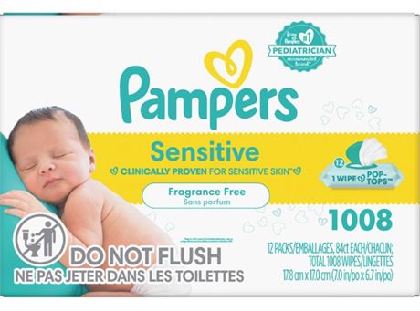 (Set of 8 packs ) Sensitive Baby Wipes, 1008 Total Wipes