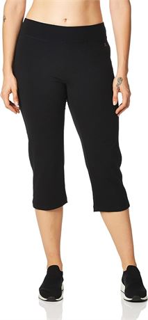 XL - Danskin womens Everyday Basic Capri Casual Pants, Black
