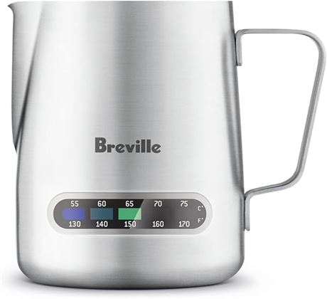Breville BES003 the Temp Control Milk Jug with Temperature Indicator, SILVER, 16