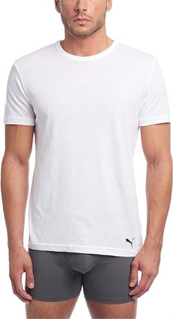 LRG - Puma Men's 3 Pack Crew Neck T-Shirts, White/Gray/Black