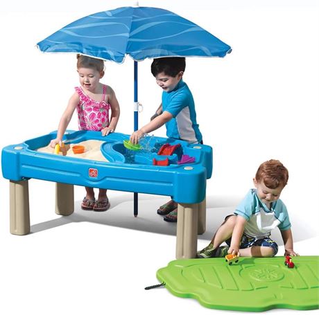 Step2 Cascading Cove Sand and Water Table with Umbrella - 850900