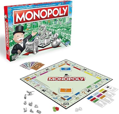 Monopoly Board Game, Family Board Games for Adults and Kids, Family Games, 2 to