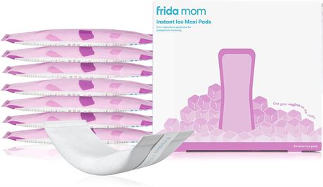 Frida Mom 2-in-1 Postpartum Pads, Absorbent Perineal Ice Maxi Pads, Instant Cold