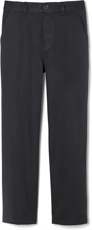 US 16 French Toast Boys Pull-on Relaxed Fit School Uniform Pant, Black