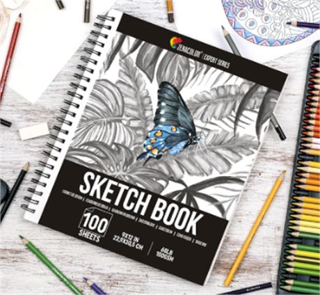 Zenacolor - Sketchbook 9"x12" with 100 sheets