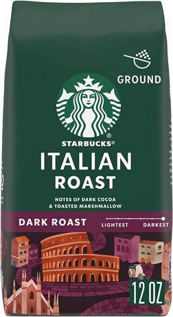 Starbucks Ground Coffee, Italian Roast, 12 Ounce