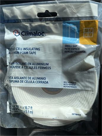 Climatic Closed Cell Insulating Aluminum Foam Tape small gap white