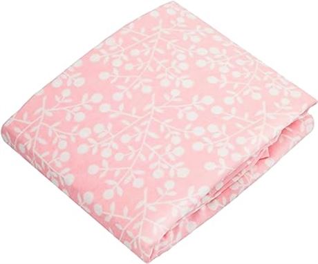 18x30" Kushies Baby Fitted Bassinet Sheet, Pink Berries