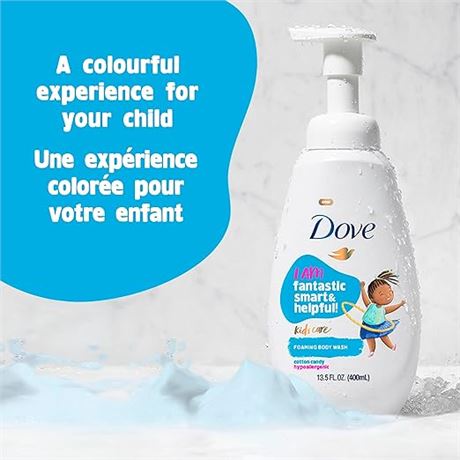 400ml Dove Kids Care Foaming Body Wash for kids skin care Cotton Candy