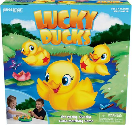 Pressman Toys Lucky Ducks - The Memory and Matching Game That Moves