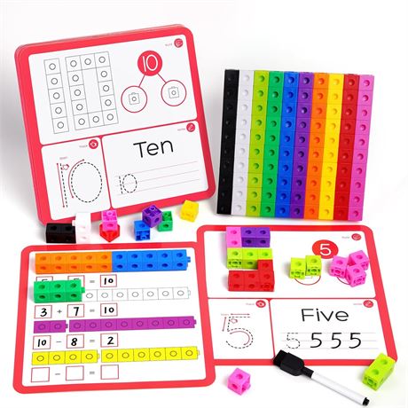 Gamenote Math Cubes Manipulatives with Activity Cards