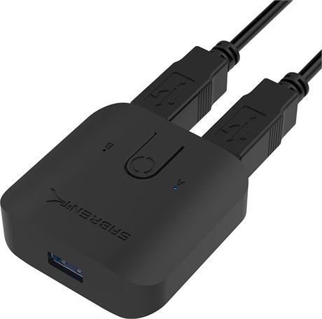 SABRENT USB 3.0 Sharing Switch for Multiple Computers and Peripherals LED Device
