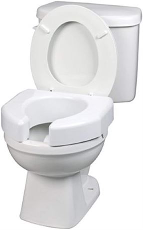 Maddak SP ABLEWARE 725790000 Basic Open Front Elevated Toilet Seat, White