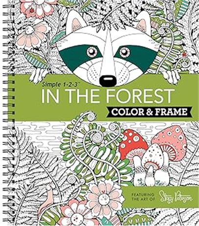 Color & Frame - In the Forest (Adult Coloring Book) Spiral-bound – Dec 8 2015