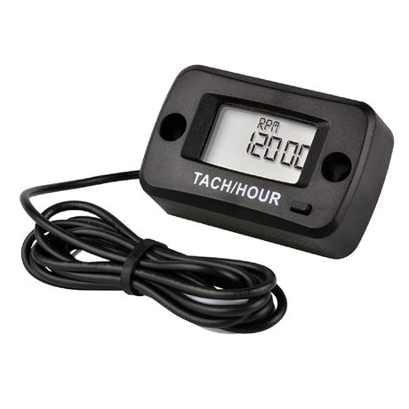 HonorMeet Digital Tach/Hour Meter Gauge with Maintenance Reminder,Real-time RPM