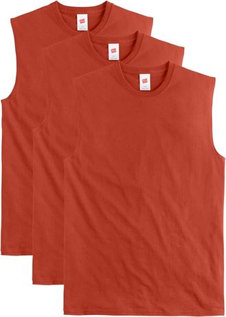 MED - Hanes Mens Essentials Midweight Muscle T-Shirt Pack, Cotton Muscle Tank